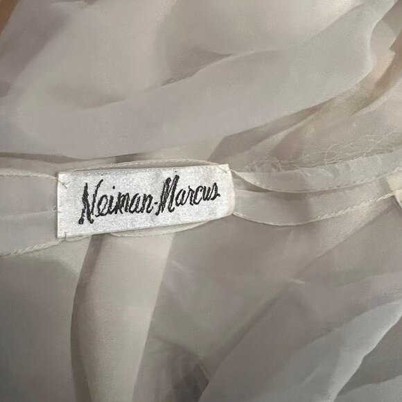 1960'S VINTAGE NEIMAN MARCUS SILK TWO TONE GOWN SIZE 14 - Picture 10 of 12